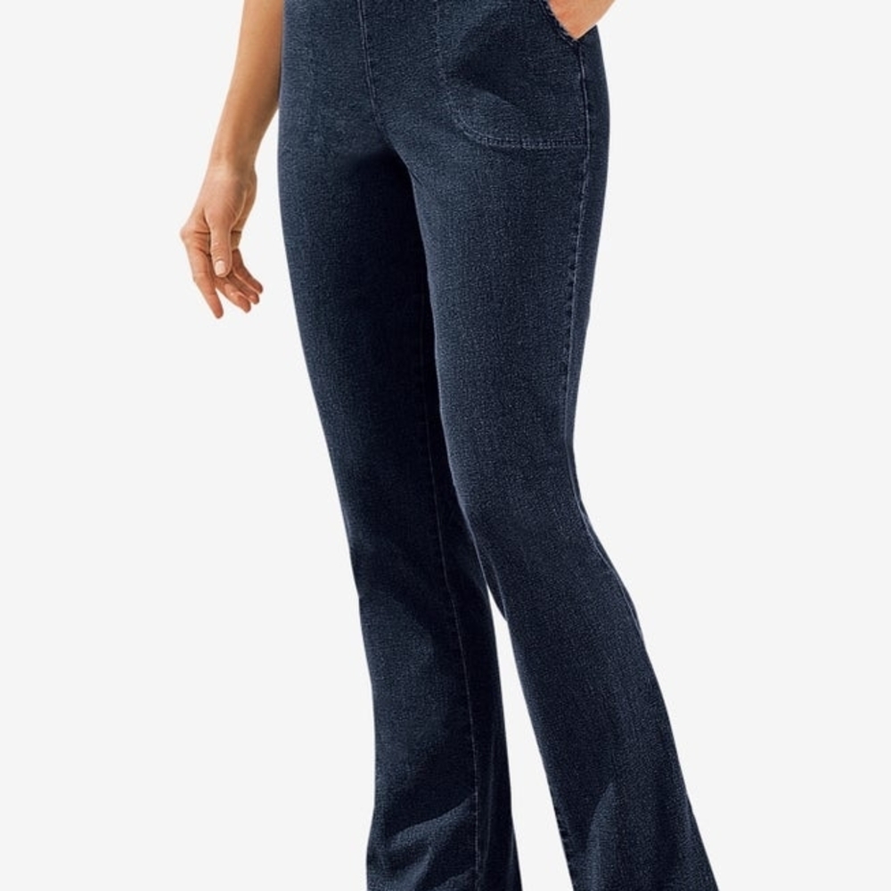 Fineline Stretch Denim Pull-On Bootcut Jeans